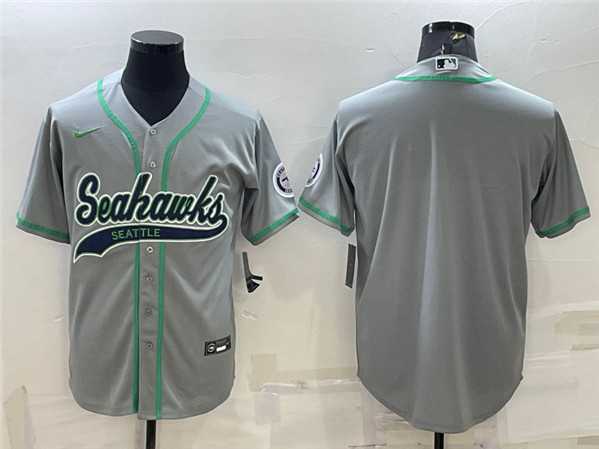 Men's Seattle Seahawks Gray With Patch Cool Base Stitched Baseball Jersey,We sell and wholesale Men's Seattle Seahawks Gray With Patch Cool Base Stitched Baseball Jersey on line form chian!